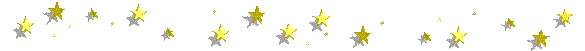 horizontal divider made of yellow five-pointed stars